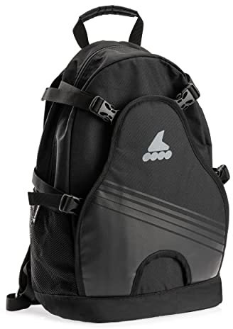 Rollerblade BACKPACK LT 20 ECO, Zaino per pattini in linea, 30 x 18 x 50cm, 20lt, Nero, Sacca da pattinaggio in linea realizzata con materiali riciclati al 100% in rPET