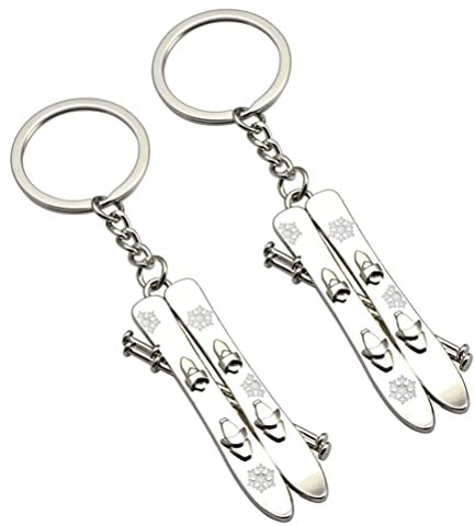 ARTOCT Skifahren Schlüsselanhänger, 2022 Wintersportspiele Ski Schlüsselanhänger, 2 Stück Skisport Schlüsselanhänger Skifahrer Schlüsselanhänger Sport Charm Skifahren Geschenk