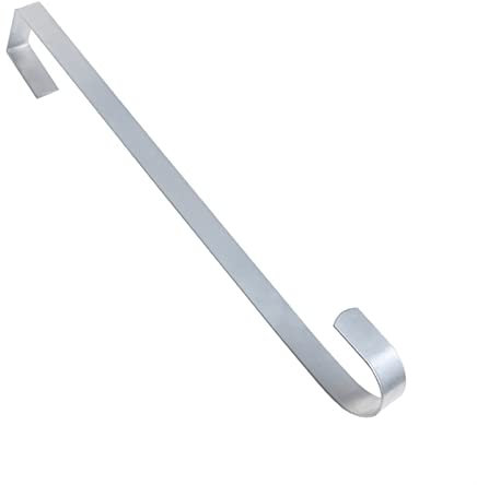 Yojack Türhaken, 1 Stück, großer Kranz, Metallhaken für Weihnachtskranz, Haustür, Weihnachts-Party-Zubehör, Aufbewahrungsregal (Farbe: Silber, Größe: 2)