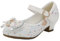 mama stadt Prinzessin Schuhe Mädchen Glitzer Schuhe Kinder Stöckelschuhe Pailletten Prinzessin Cosplay Schuhe Partys Hochzeiten Klett Sandalen Elegante Schuhe mit Absatz, Weiß/ 32