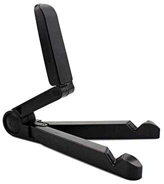 XIANGFASJZ Porta Cellulare Pieghevole Phone Tablet Holder Supporto Regolabile Supporto Supporto da Tavolo Table Tripod (Color : Black)