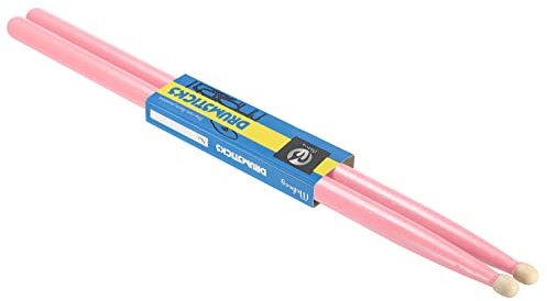 PATIKIL Ahorn Holz Drumstick Rutschfeste Trommelstöcke 5A Rosa 1 Paar für Trommeln Musikinstrumente Perkussion