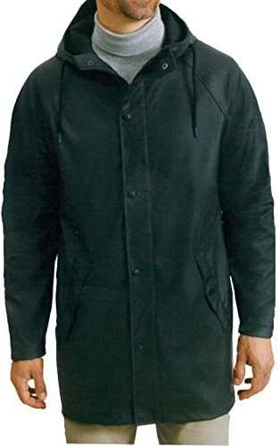 Brandsseller Imperméable Veste de Pluie pour Hommes avec Capuche Manteau de Pluie Hydrofuge et Coupe-vent - Noir - M