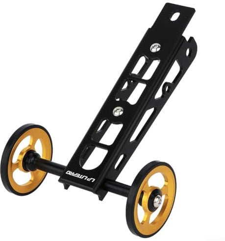YUANGANG Schieberad aus Aluminiumlegierung für Faltrad – robust und leicht – kompatibel mit Birdy 1–2–3 Series Heckträger (schwarz)