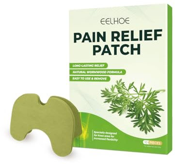 Pain Relief Patch Knie, Pack von 30 Natürliche Wormwood Knieflicken,Schmerzlinderung Hitzeplaster für Knie, Hals, Rücken, Schulter, Muskelkater