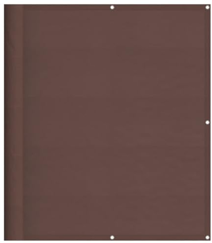 vidaXL Balkon Sichtschutz, Balkonbespannung mit Ösen Seil, Wasserfeste Balkonabdeckung, Balkonverkleidung für Balkon Terrasse, 120x800cm Braun 100% Polyester-Oxford
