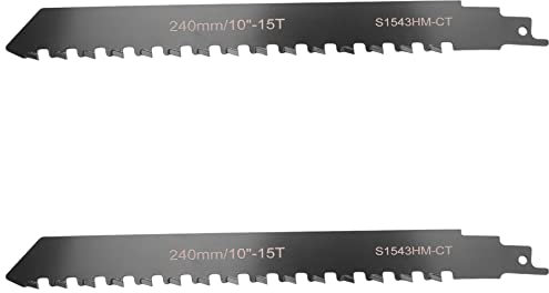 2X Säbelsägeblatt Hartmetall Wolframkarbid Zum Schneiden Von PoröSem Beton, Faserzement, Ziegel 240 mm/9,45