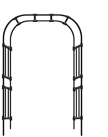 garden arch Wrought Iron Garden Arch, Sturdy Metal Garden Arch, Rose Bush Arch, Trellis, Suitable for Climbing Plants/Outdoor/Garden/Lawn/Terrace, Easy to Assemble