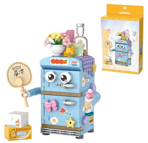 Kreativ Refrigerator Bausteine 250 Teile Modular Baukasten Adventskalender 2024 für Kinder Erwachsene Klemmbausteine