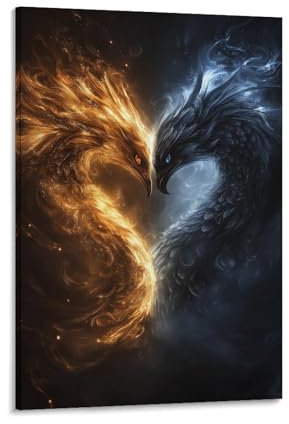 DHBANEIOK Phoenix Poster;Wandbild Kunstdruck Wand-Dekorationen Mit Eindrucksvollen Farben 12x18inch(30x45cm)