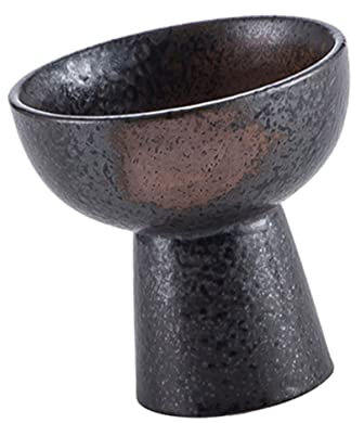 JECOMPRIS Ciotola in Ceramica Per Gelato Piatto Per Zuppa Inglese Base Alta Ciotola Per Dessert in Stile Giapponese