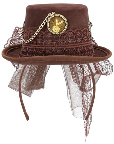 Boland 54577 - Steampunk Haarreif mit Hut, Kopfbedeckung für Erwachsene, Festival, Karneval, Mottoparty und Cosplay