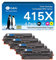 G&G Toner Kompatibel mit HP 415X 415A mit Chip für HP Color Laserjet Pro MFP M479fdw M479dw M479fnw M479fdn M454dw M454dn (W2030X W2031X W2032X W2033X)