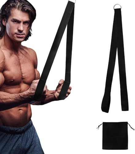 APOMOONS Corda Tricipiti con Borsa Portaoggetti, Corda Palestra Attrezzi Palestra, Allenamento di Forza per Il Fitness a Casa (Nero)