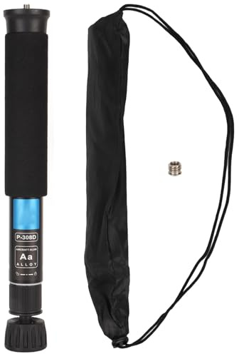 8Sektion tragbares Monopod professioneller Kamera-Stativmonopod mit abnehmbaren Füßen und Tragetasche Leichte Aluminiumlegierung 1/4-3/8 Dual-Schrauben-Schnittstelle