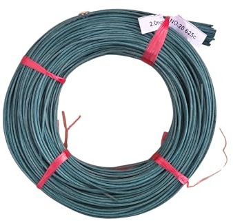 fitalia Peddigrohr, 2,0mm, Dunkelgrün, 125g, Rotband-Qualität, zum Flechten und Reparieren von Körben