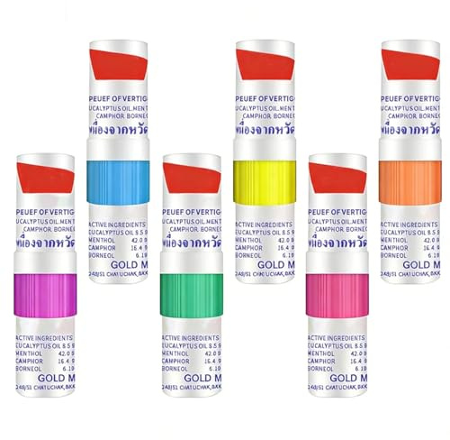 Teegxddy 6 PCS Inhalierstift Riechstifte Einer Verstopften Nase und Leichtes, nosa menthol plugs, Atmen Mit Erfrischendem Kühlem Gefühl Perfekt Für Arbeit Studium Oder Reisen