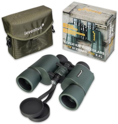 Levenhuk New Sherman PRO 8x42 Fernglas für Erwachsene – Kompakt, Leicht | Professionell, Wasserdicht, mit BaK4-Prismen & FMC-Linsen, Ideal für Vogelbeobachtung, Jagd, Wandern & Konzerte
