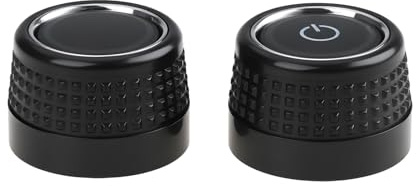 YINETTECH 2pcs Car Left Righ Radio Turn Knob 19D035280 5GD035280C Compatible with VW Name RCD360 RCD360PRO