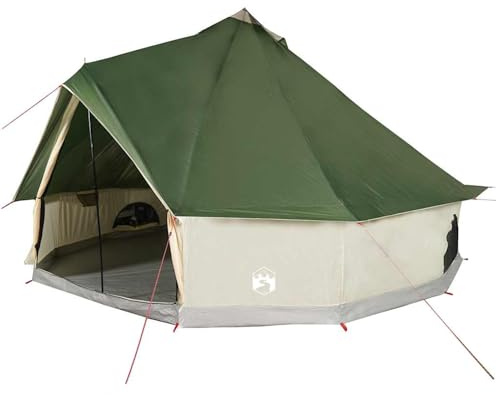 HOMELEN Familienzelt Tipi-Zelt 6-Personen Zelt wasserdicht Winddicht Polyester 185T PU-Beschichtung Mesh-Belüftung Insektenschutz E-Port Stromanschluss Aufbewahrungstaschen Camping Familienurlaub