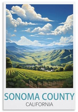 Jigsaw Puzzles for Adults，Sonoma County California Posters，Challenging Puzzles for Family Game Night, Home Décor 100x70cm