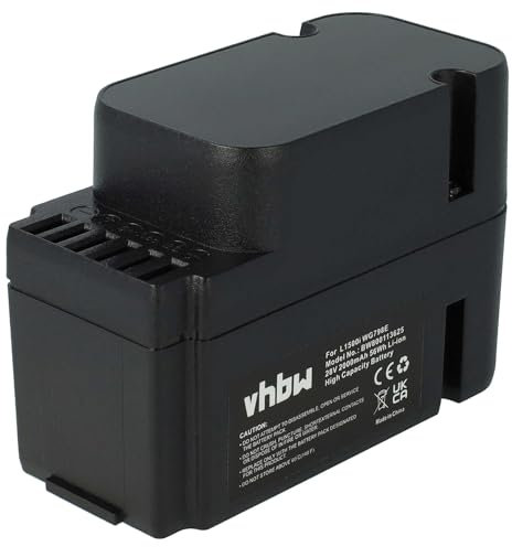 vhbw batteria compatibile con Worx Landroid M1000 WG791E.1, M1000i WG796E.1, M500 WG754E, M800 WG790E.1 rasaerba - Sostituisce WA3225, WA3565 (Li-Ion 2Ah 28V)