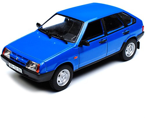 alles-meine.de GmbH Lada VAZ Samara 2109 Blau 5 Türer 1986-2004 1/43 Modellcarsonline Modell Auto mit individiuellem Wunschkennzeichen