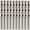 Box of 10 (Pack) x HSS Metric Jobber Drill Bits M2 Fully Ground (1mm x 34mm)
