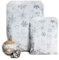 Truly Sweet Candy Weihnachts-/Winter-/Eiskönigin Stil Papiertüten Silber Schneeflocke Ladentheke Geschenktüten Gastgeschenke Festliche Party 2 Größen (50 Tüten 17,8 x 22,9 cm)