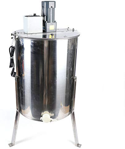 Essoreuse à miel électrique à 4 cadres en nid d'abeille en acier inoxydable 120 W