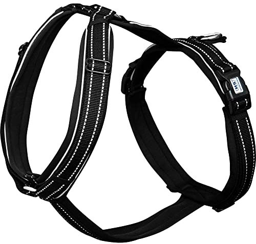 Sprenger Y-Geschirr reflektierend I gepolstert mit weichem strapazierfähigen Neopren I fellschonend und ergonomisch angepasst | schwarz, S