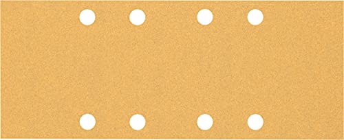 Bosch Professional 10x Carte abrasive Expert C470 con 8 fori (per Legno duro, Vernice su legno, 93x230 mm, Grana 100, accessorio Levigatrice orbitale)