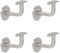 PRIOstahl Handlaufhalter Handlauf Wandhalter Handlaufstütze - 4 x Handlaufträger an Rundrohr Ø 33,7 mm zum Anschrauben Flach an die Wand für M8 Stockschraube für Geländer aus Edelstahl V2A