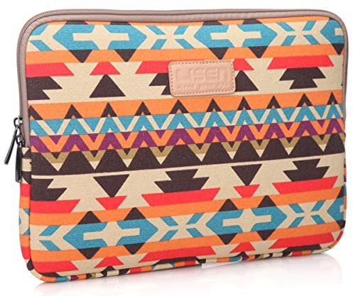 fdsmall 15.6 Inch Laptop Bag Waterproof Neoprene Laptop Sleeve Case Notebook Case Bag for Acer/Asus/Dell/Lenovo/HP/Samsung (Geometric Orange)