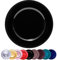 DaCakeWS Metallic Bead Charger Plates 13inch, Set 10PCS Black Plastic Round charger plates bulk wedding, Dinner,Wedding,Party,Event,Decoration (Beaded Black10)