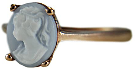 925er vergoldetes Silber - Creolen - Rosegold- Lady Cameo - Vintage Style - Hängeohrringe - Hochzeit - Geschenkidee