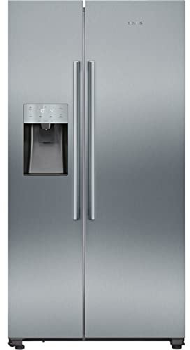 Siemens KA93IVIFPG American Fridge Freezer with noFrost, Water Tank, noFrost, bigCapacity, antiFingerprint, varioZone, multiAirflow, holidayMode, 178.7x90.8cm, Silver, Freestanding, iQ500