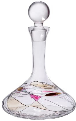 Glaskaraffe Mila 1000 ml mit Stopfen Dekanter Kristallglas