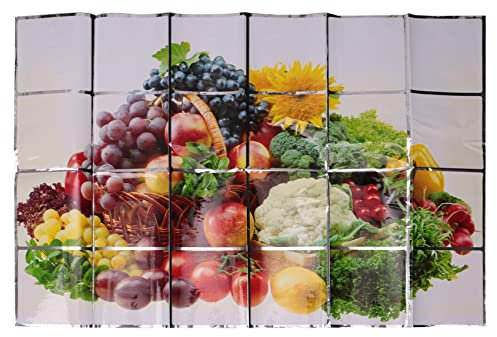 Wresetly 60x90cm Papier Peint Cuisine DÉCor Anti-Carrelage Autocollant Papier Peint Autocollant Motifs: Fruits