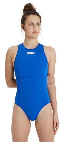 ARENA Damen Team Swimsuit Waterpolo Solid Badeanzug, Royal-White, 32