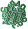 GYGYL 30 Pieces Iron on Numbers Patches, Green Number Patches, Numbers 0-9 Applique for Clothes, Dress, Hat, Socks, Jeans, DIY Accessories