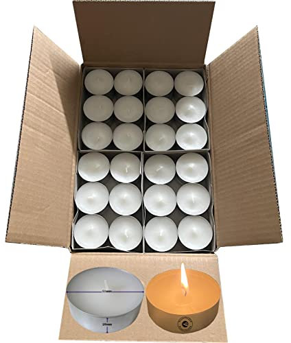 96 Stück XXL Jumbo Teelichter IDEAL für Notfallheizung (Anleitung zum selbst Bauen), für Blackout, Duftlampen, Stöffchen, Duftfrei