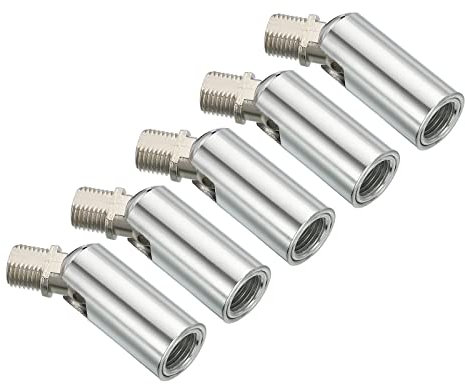 PATIKIL 180 Gradi Inclinato Soffitto Luce Adattatore, 5pz M10 Filetto Lampadari Soffitto Pendente Illuminazione Adattatore per Angolo o Irregolare Soffitto, Cromo