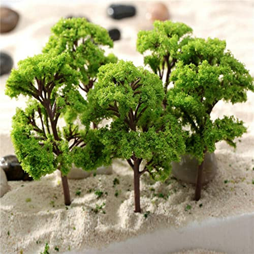 HpLive Lot de 10 maquettes d'arbres de train Diorama - Table de sable - Construction - Arbre architecture - Paysage miniature 7 cm