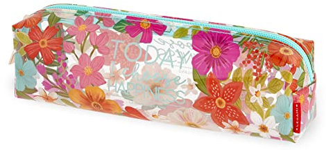 Legami , Astuccio Trasparente Unisex Adulto, FLOWERS, Unica