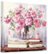 CCWACPP Poster Floreale rosa vintage Stampa Su Tela Pianta da fiore rustica Quadro Quadri 60L x 60L cm