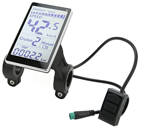 ciciglow LCD Display, 5 Pin 24V 36V 48V 60V E Scooter M5 LCD Panel Messgerät Bildschirm Wasserdicht für 31,8 22,2mm Elektrofahrräder Roller