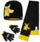 Pokemon Wintermütze & Handschuhe oder Winter Mütze, Schal & Handschuhe Set Kinder (7-12 Jahre, Schwarz/Gelb 3 Stück)