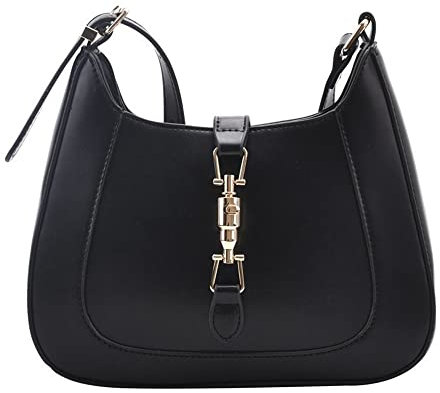 SaYoc Schultertasche für Damen, Handtasche, Umhängetasche, Unterarmtasche, PU-Leder, Geldbörse, Tragetasche, Goyard Tragetasche für Damen, Schultertasche, Schwarz