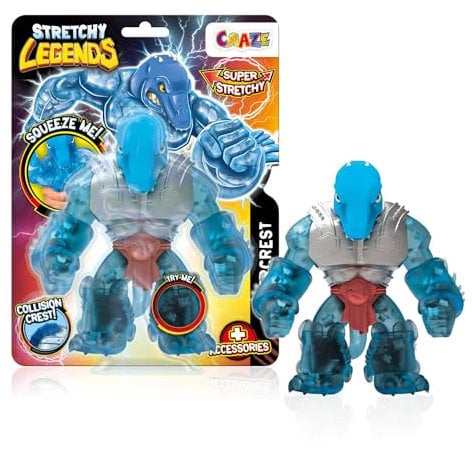STRETCHY LEGENDS Silvercrest - Elastische Actionfiguren für Kinder, Dehnbare Superhelden Figuren zu Sammeln mit Schleimfüllung
